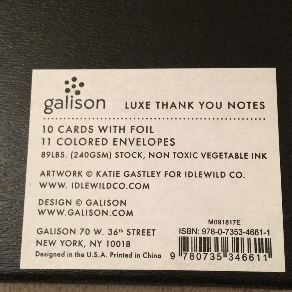 Bold Color Luxe Thank You Boxed Notes NWT set 10 - Picture 5 of 5